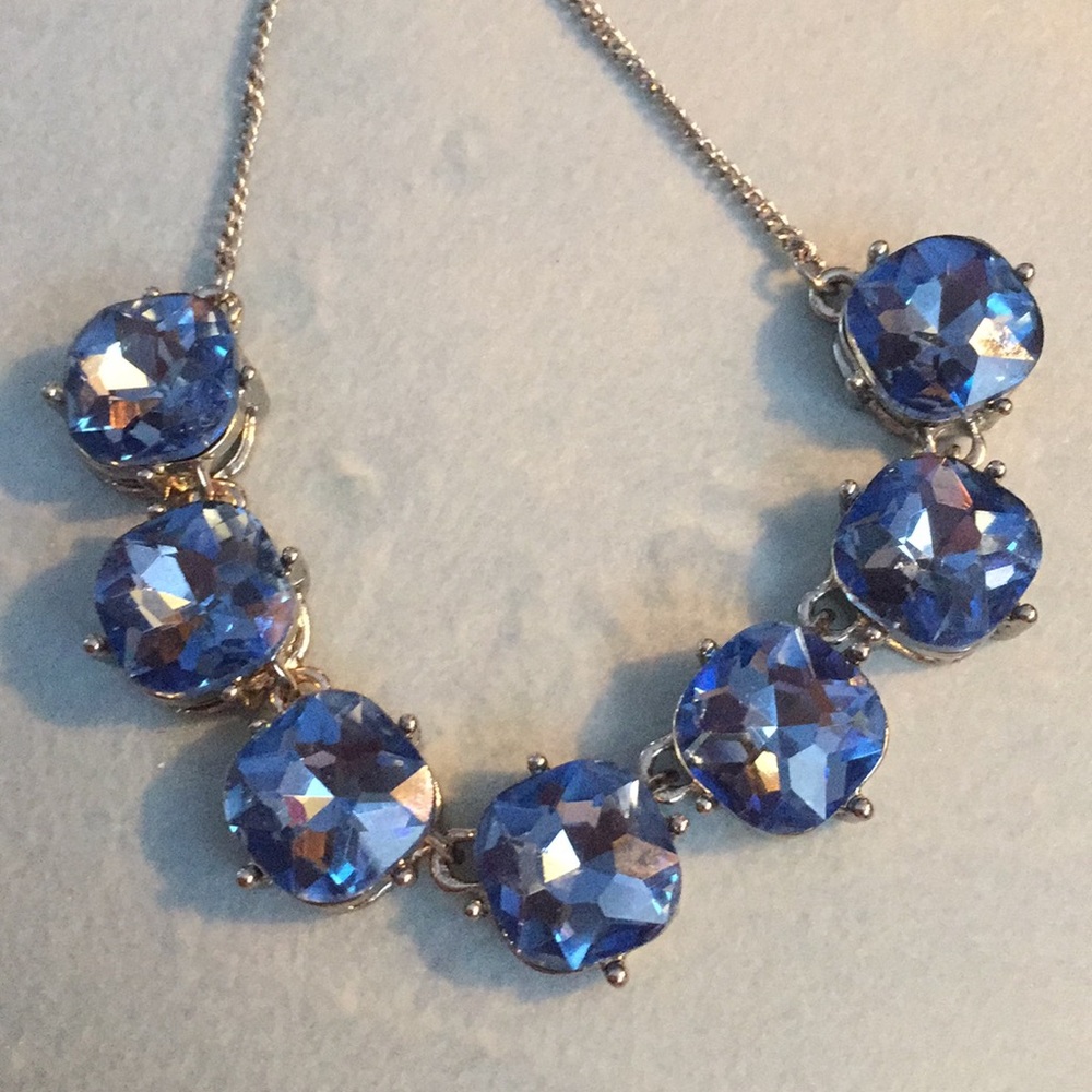 Imply Vera Blue Sparkle Statement Necklace